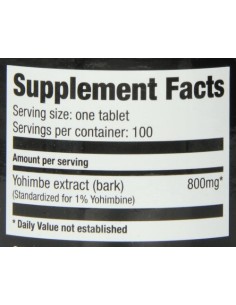 Yohimbe Bark 800 mg 100 Tab 2