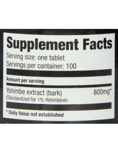 Yohimbe Bark 800 mg 100 Tab