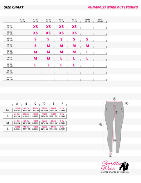 Annapolis Work Out Legging