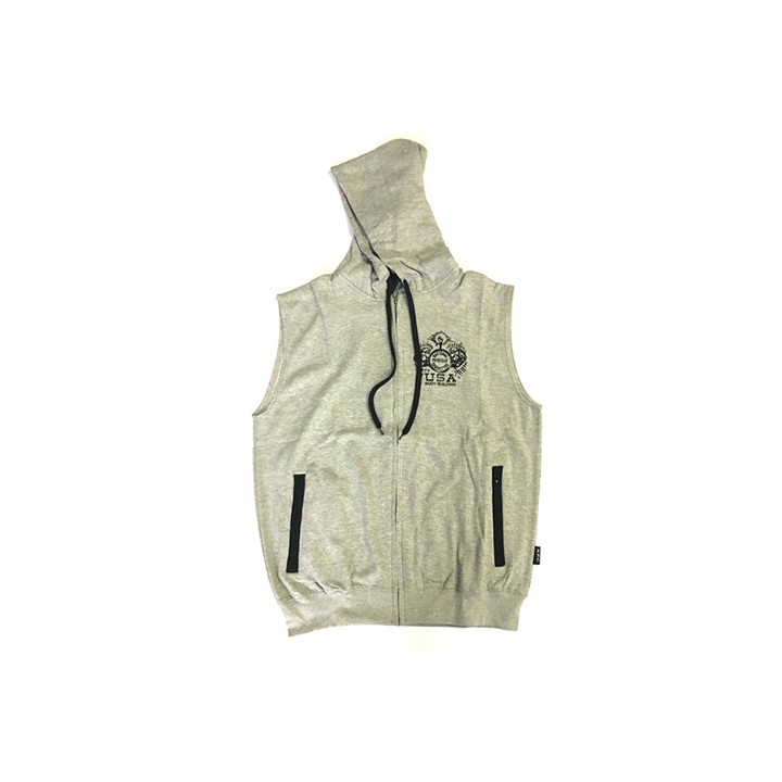 Sleeveless Hooded Jacket