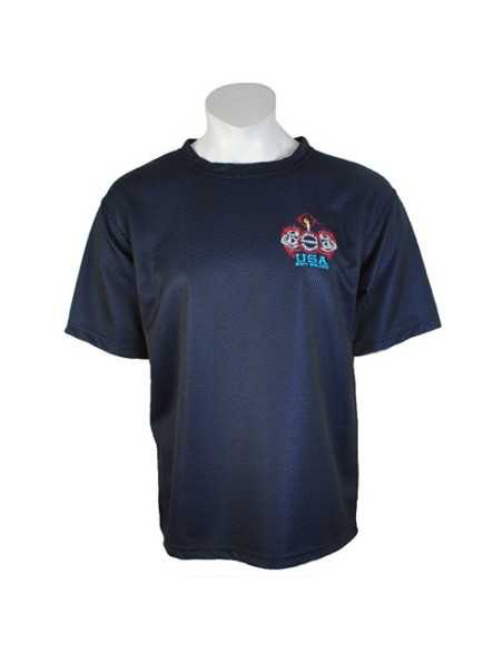 Embroidered 2-Tone Mesh T