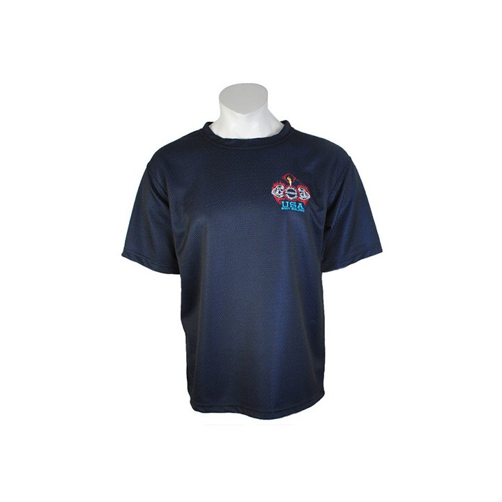 Embroidered 2-Tone Mesh T