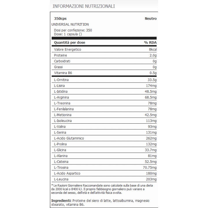 UNIVERSAL AMINO 2700 350 TABS