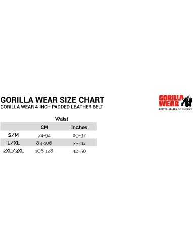 Gorilla Wear 4 INCH Padded Leather Belt