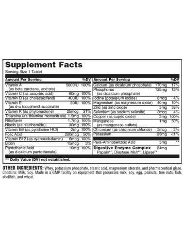 UNIVERSAL DAILY FORMULA100 TABLETS