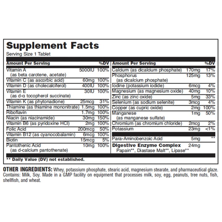 UNIVERSAL DAILY FORMULA100 TABLETS