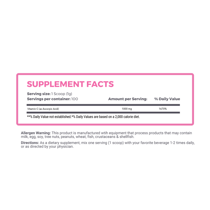 Vitamin C - 100 Servings