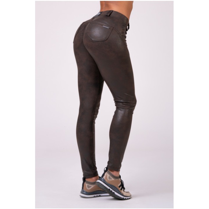 NEBBIA LEATHER LOOK BUBBLE BUTT PANTS 538