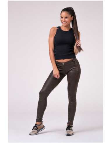 NEBBIA LEATHER LOOK BUBBLE BUTT PANTS 538