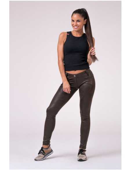 NEBBIA LEATHER LOOK BUBBLE BUTT PANTS 538