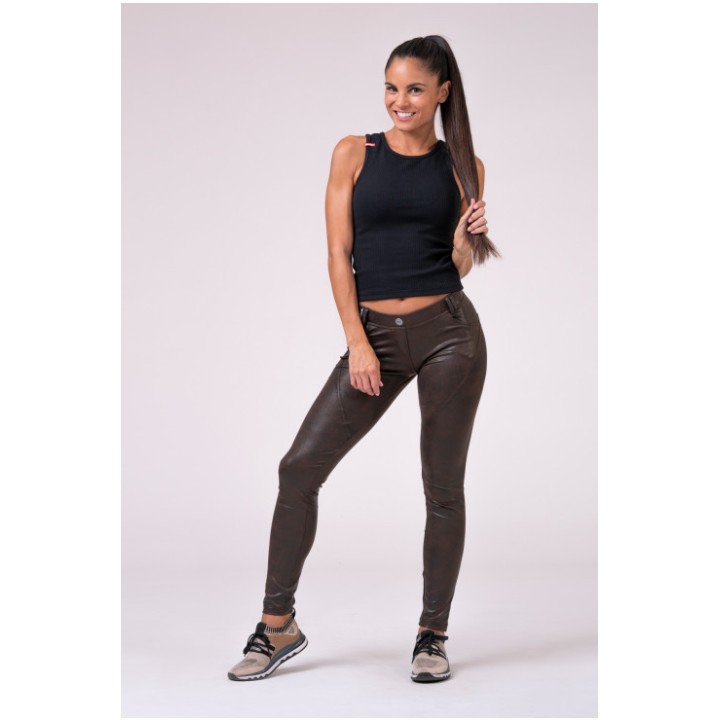 NEBBIA LEATHER LOOK BUBBLE BUTT PANTS 538