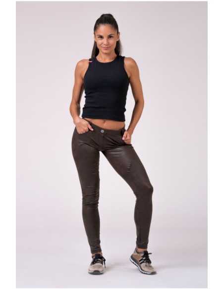 NEBBIA LEATHER LOOK BUBBLE BUTT PANTS 538