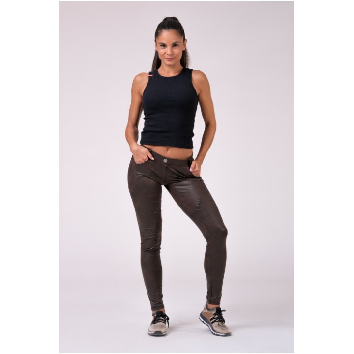 NEBBIA LEATHER LOOK BUBBLE BUTT PANTS 538