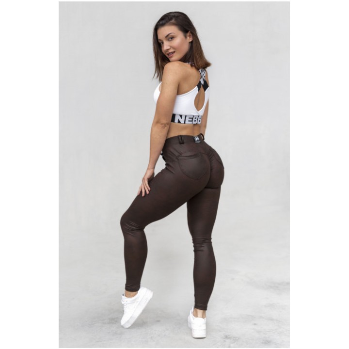 NEBBIA LEATHER LOOK BUBBLE BUTT PANTS 538