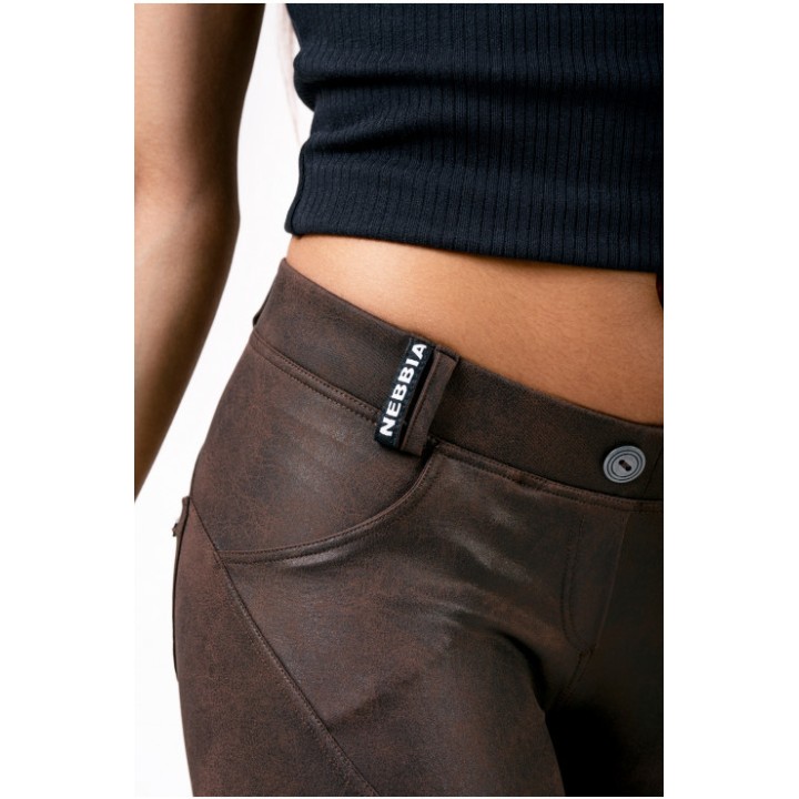 NEBBIA LEATHER LOOK BUBBLE BUTT PANTS 538