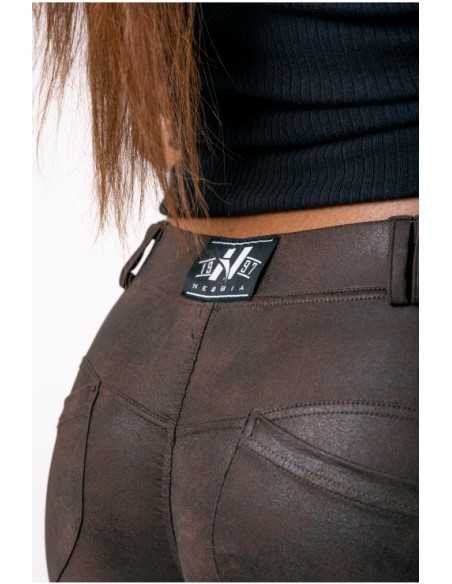 NEBBIA LEATHER LOOK BUBBLE BUTT PANTS 538