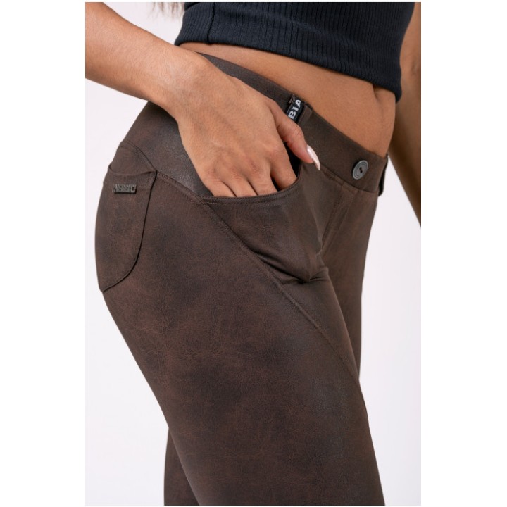NEBBIA LEATHER LOOK BUBBLE BUTT PANTS 538