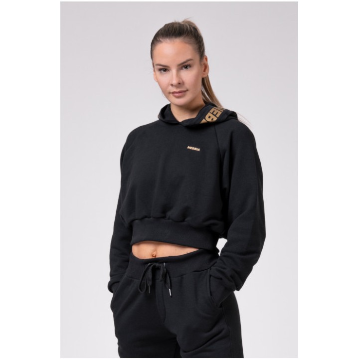NEBBIA GOLDEN CROPPED HOODIE 824