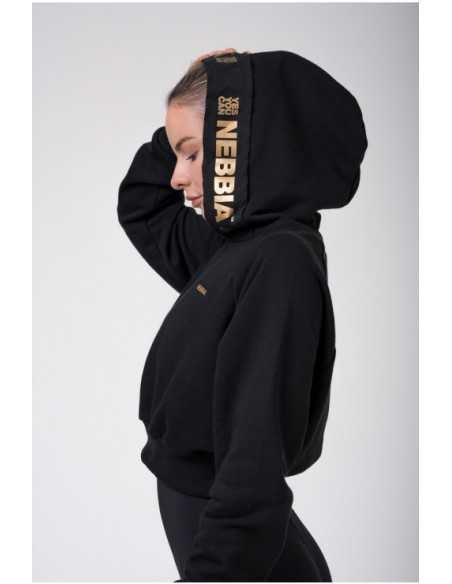 NEBBIA GOLDEN CROPPED HOODIE 824