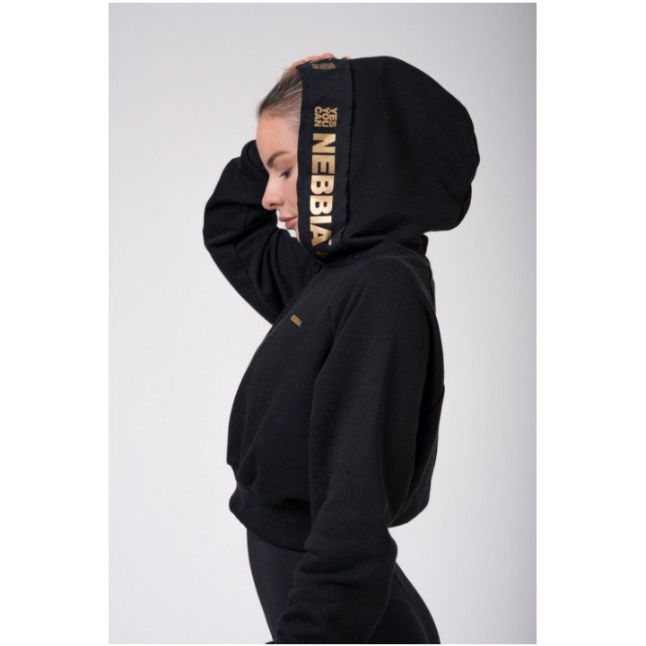 NEBBIA GOLDEN CROPPED HOODIE 824