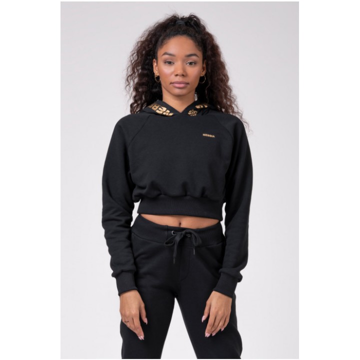 NEBBIA GOLDEN CROPPED HOODIE 824