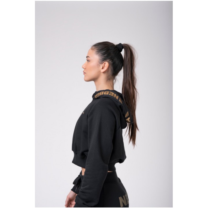 NEBBIA GOLDEN CROPPED HOODIE 824