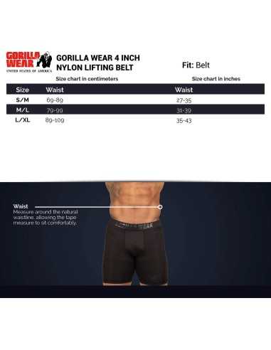 Gorilla Wear 4 Inch Nylon Belt
