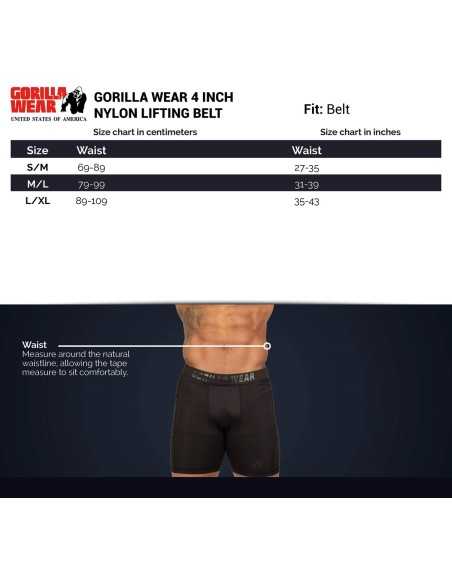 Gorilla Wear 4 Inch Nylon Belt