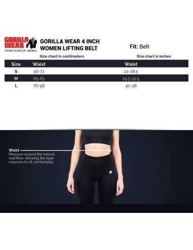 Gorilla Wear 4 Inch Women's Lifting Belt