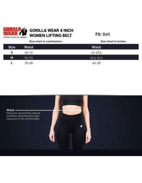 Gorilla Wear 4 Inch Women's Lifting Belt