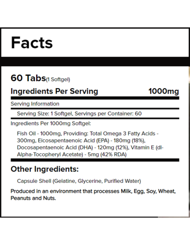 Omega 1000 mg 60 softgels