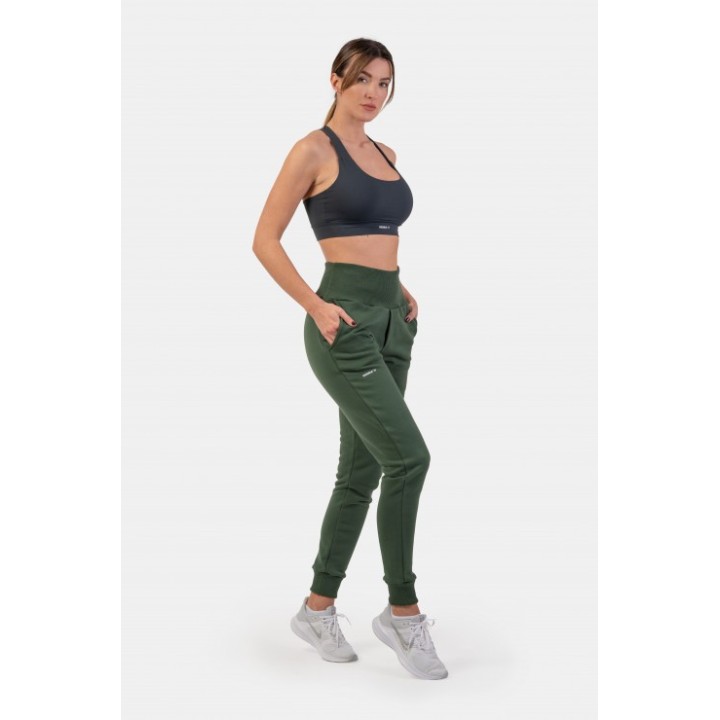 High-waist loose fit sweatpants "feeling good"