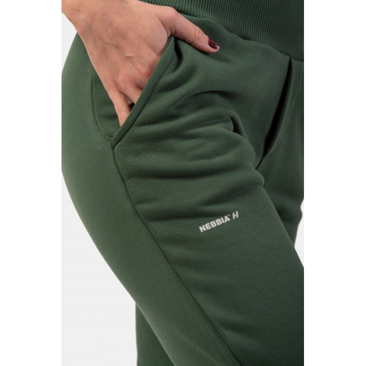 High-waist loose fit sweatpants "feeling good"
