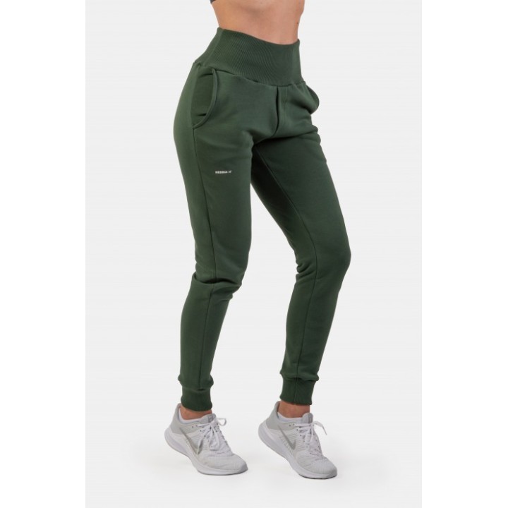 High-waist loose fit sweatpants "feeling good"