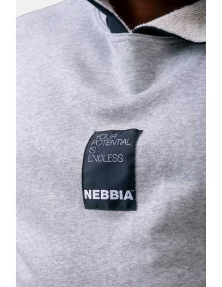 NO LIMITS RAG TOP WITH A HOODIE LIGHT GREY