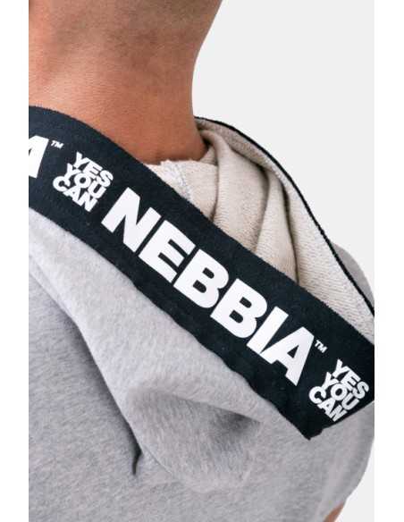 NO LIMITS RAG TOP WITH A HOODIE LIGHT GREY