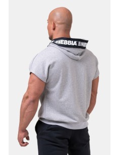 NO LIMITS RAG TOP WITH A HOODIE LIGHT GREY 2