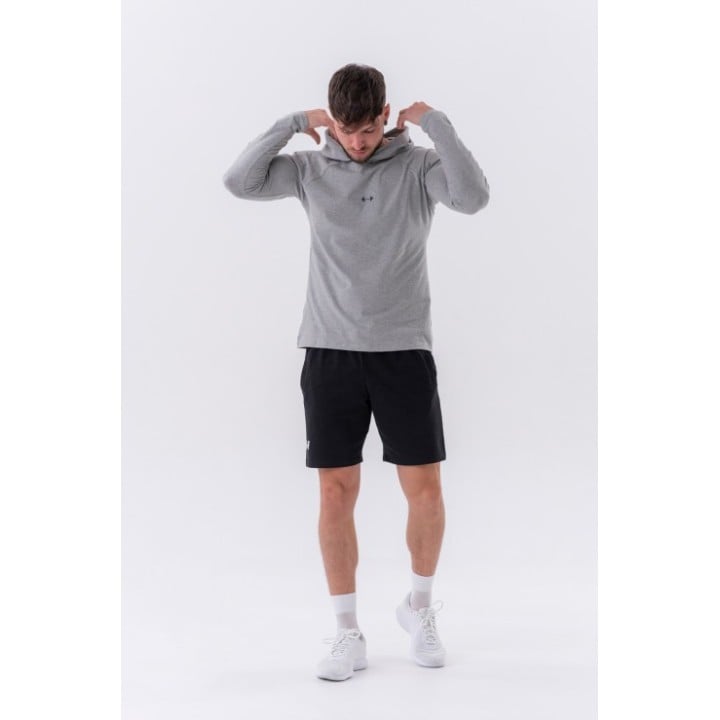 Long-sleeve t-shirt with a hoodie