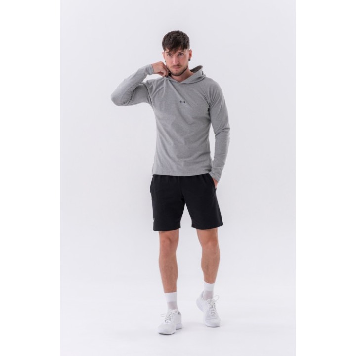 Long-sleeve t-shirt with a hoodie