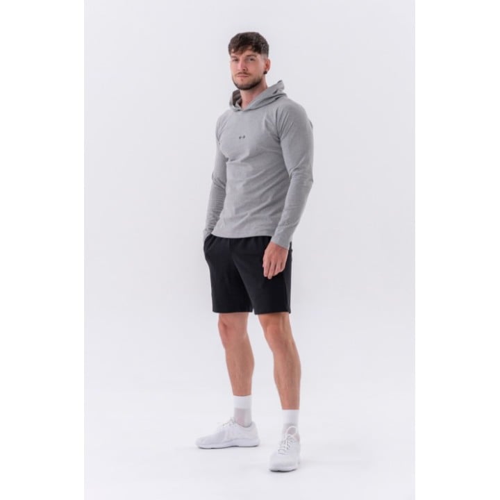 Long-sleeve t-shirt with a hoodie
