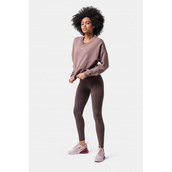 Loose fit sweatshirt "feeling good"