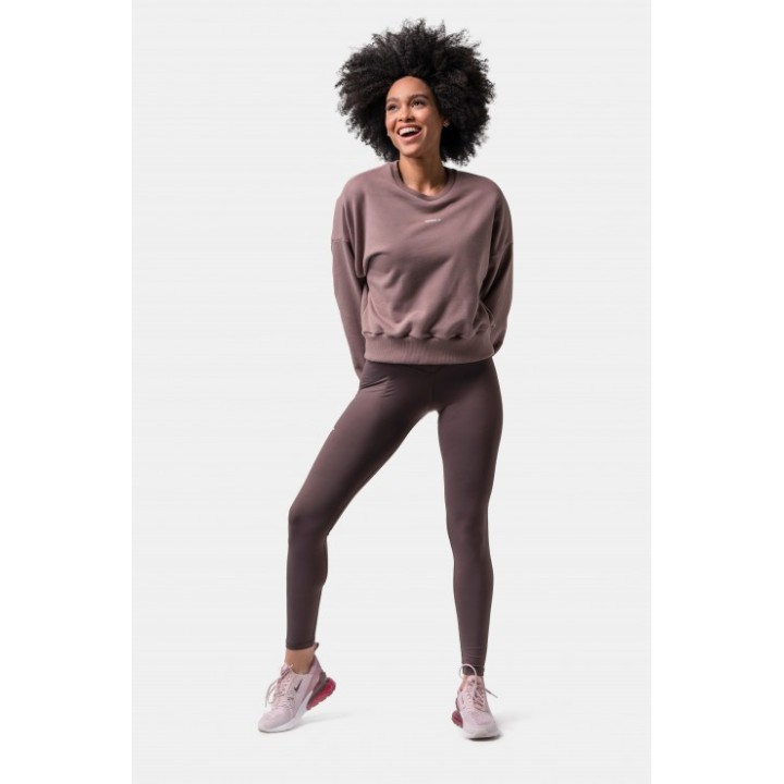 Loose fit sweatshirt "feeling good"