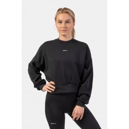 Loose fit sweatshirt "feeling good"