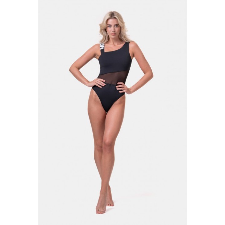 One shoulder sporty swimsuit