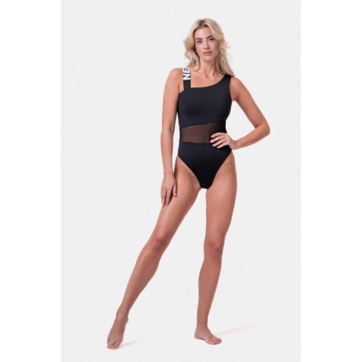 One shoulder sporty swimsuit