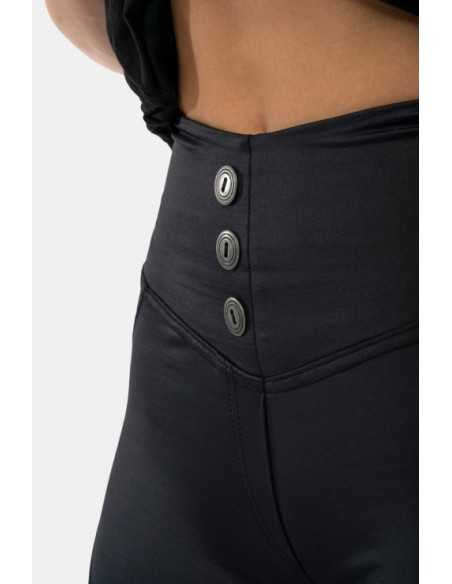 HIGH WAIST GLOSSY LOOK BUBBLE BUTT PANTS