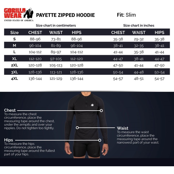 Gorilla Wear Payette Zipped Hoodie