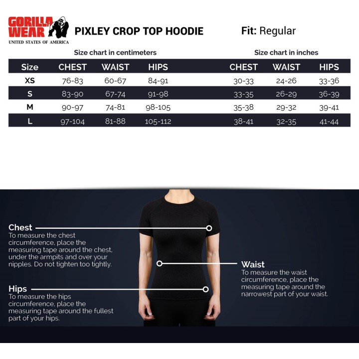 Gorilla Wear Pixley Crop Top Hoodie