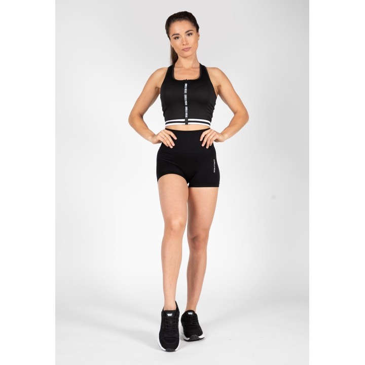 Gorilla Wear Mesa Zip Front Crop Top