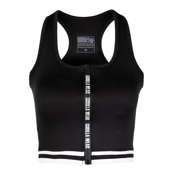 Gorilla Wear Mesa Zip Front Crop Top